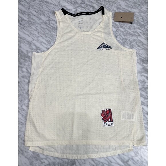 Nike Dri-Fit ACG Trail Running racing Tank Top FJ5336-113 Men’s Medium ivory NEW - Picture 1 of 8